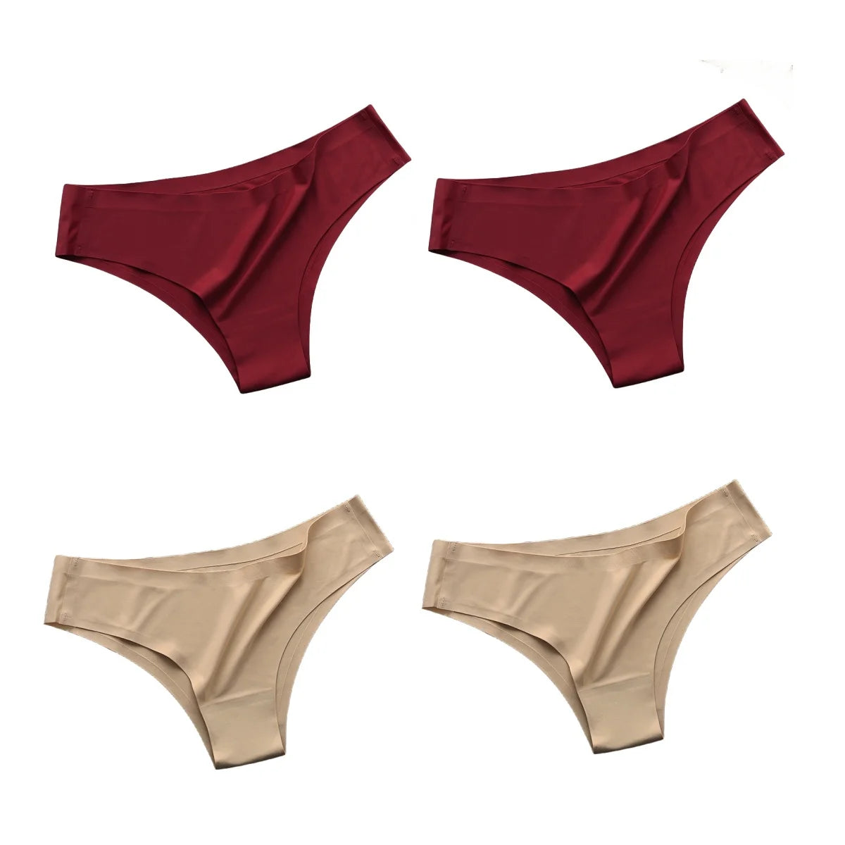 CowLost | product_id-4pcs-women-s-ice-silk-low-rise-brazilian-briefs-soft-breathable-panties-m-xl |23