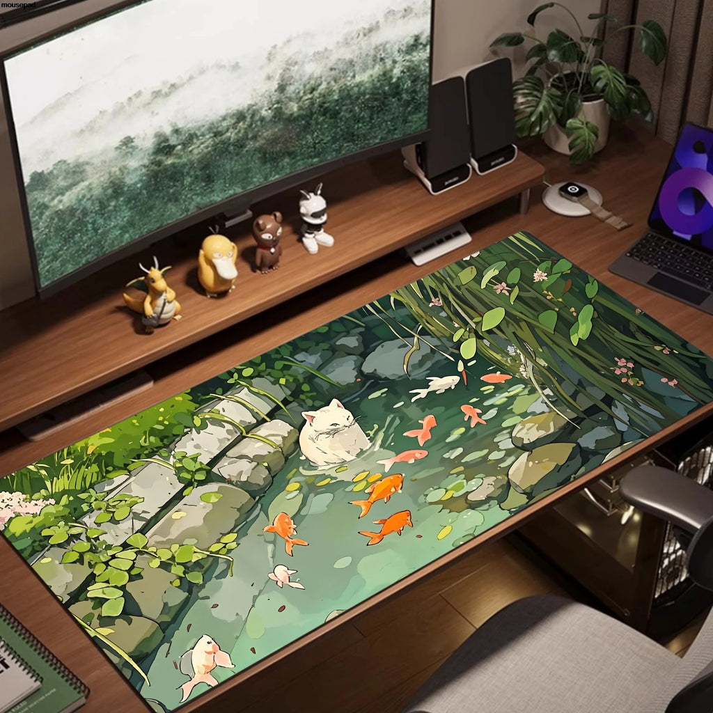 CowLost | uncategorized-grass-cat-gaming-mousepad-xxl-900x400mm |1