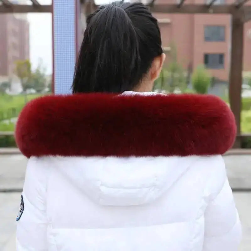 CowLost | fox-fur-collar-for-women-luxury-warm-winter-coat-trim-scarf |25