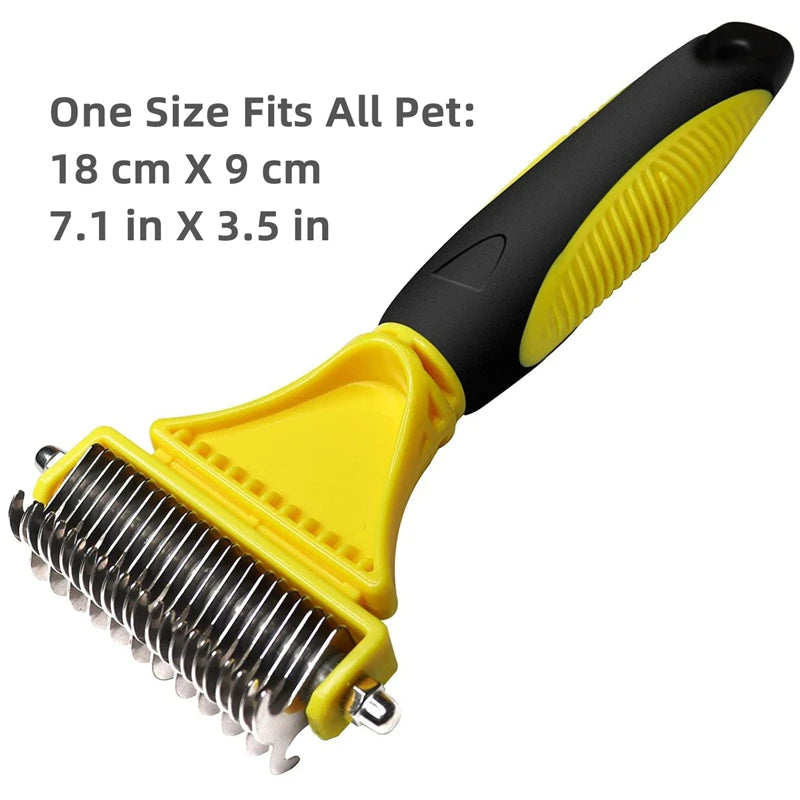 CowLost | pet-beds-pets-stainless-steel-two-sided-grooming-brush-for-shedding-and-dematting |28