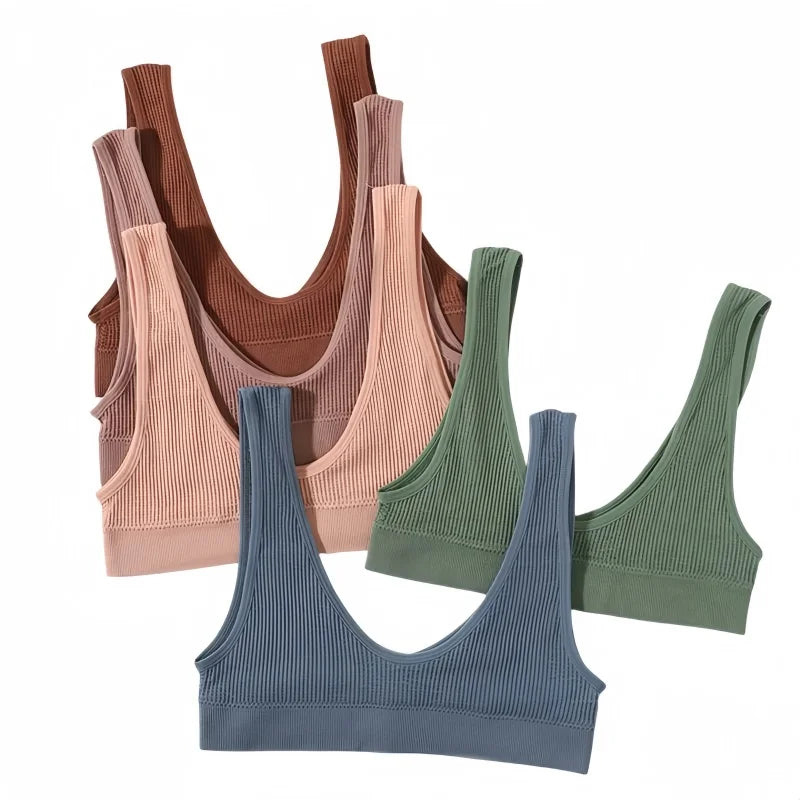 CowLost | product_id-3pcs-seamless-wireless-push-up-u-shape-bras-for-women-comfort-sport |1