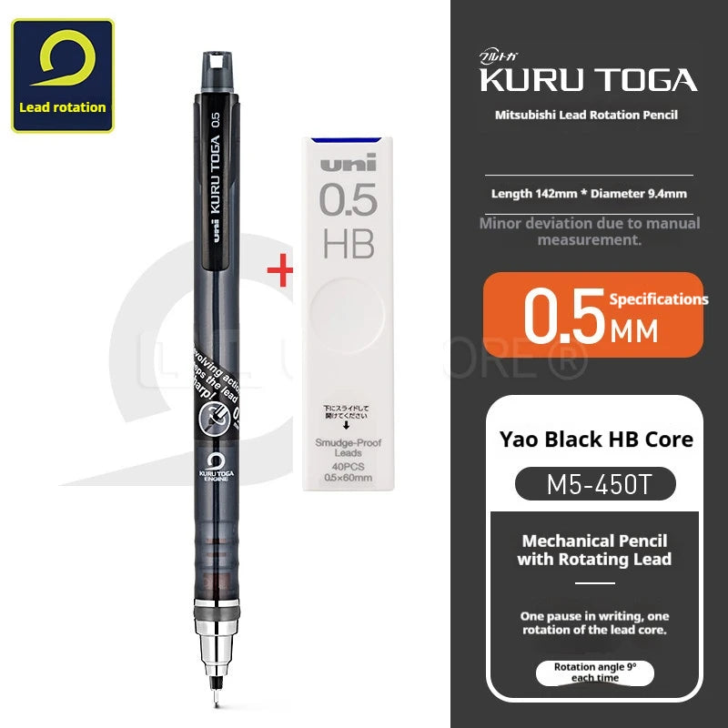 CowLost | product_id-uni-kuru-toga-450t-0-5mm-mechanical-pencil-with-ergonomic-grip-and-anti-smudge-lead-auto-rotating-tip-for-writing-and-sketching |28