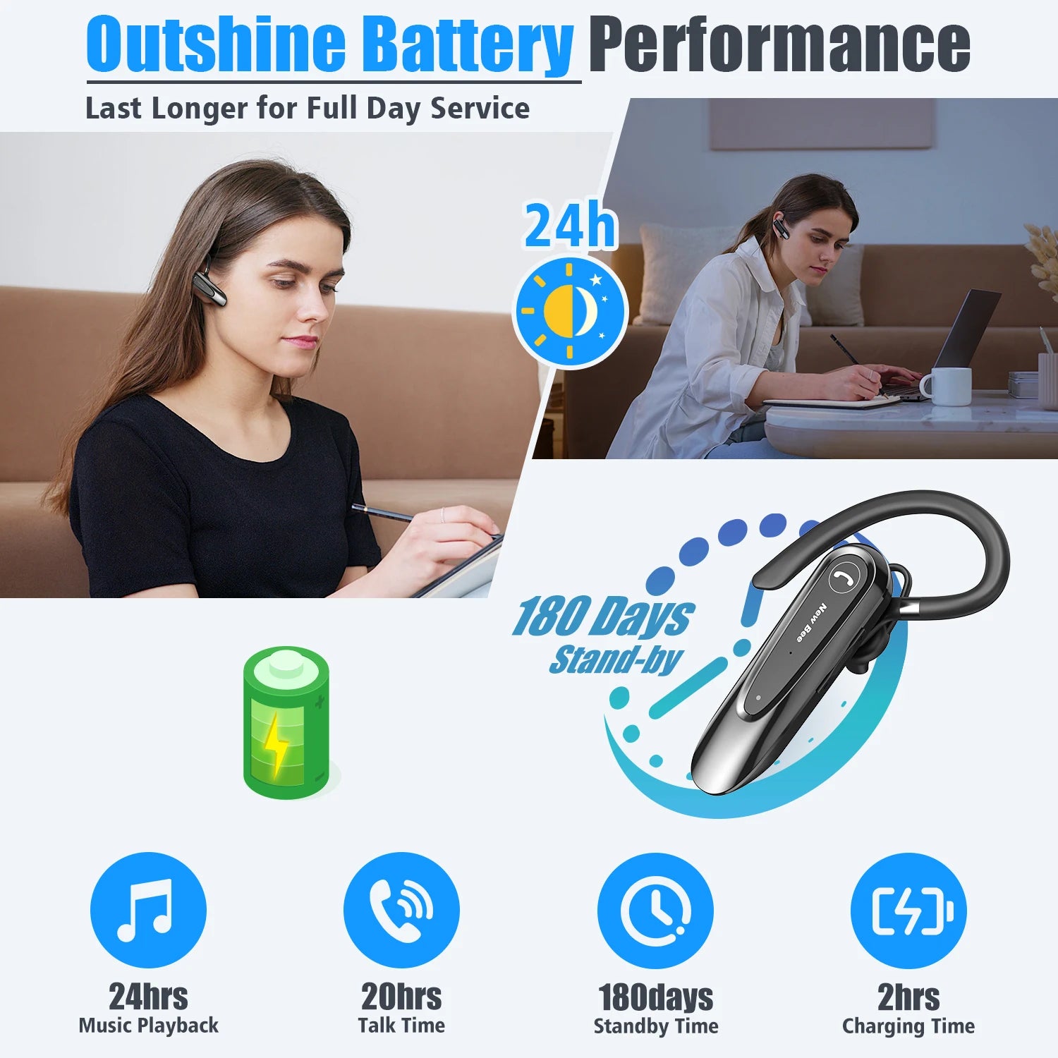 CowLost | mobile-phone-cases-new-bee-b45-bluetooth-wireless-earphones-with-dual-mic-and-noise-reduction |3
