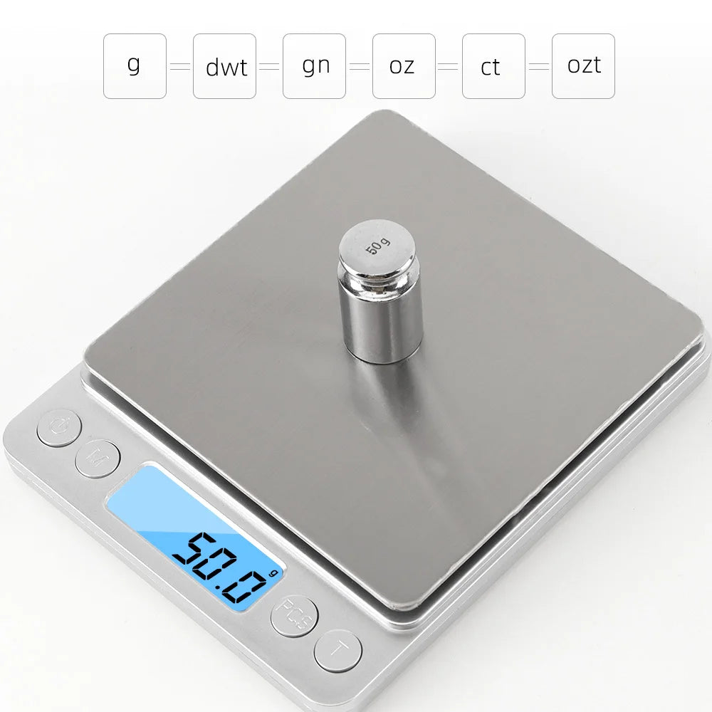 3kg/500g Digital Kitchen Scale 0.01g Precision Jewelry Food Weighing LCD Electronic