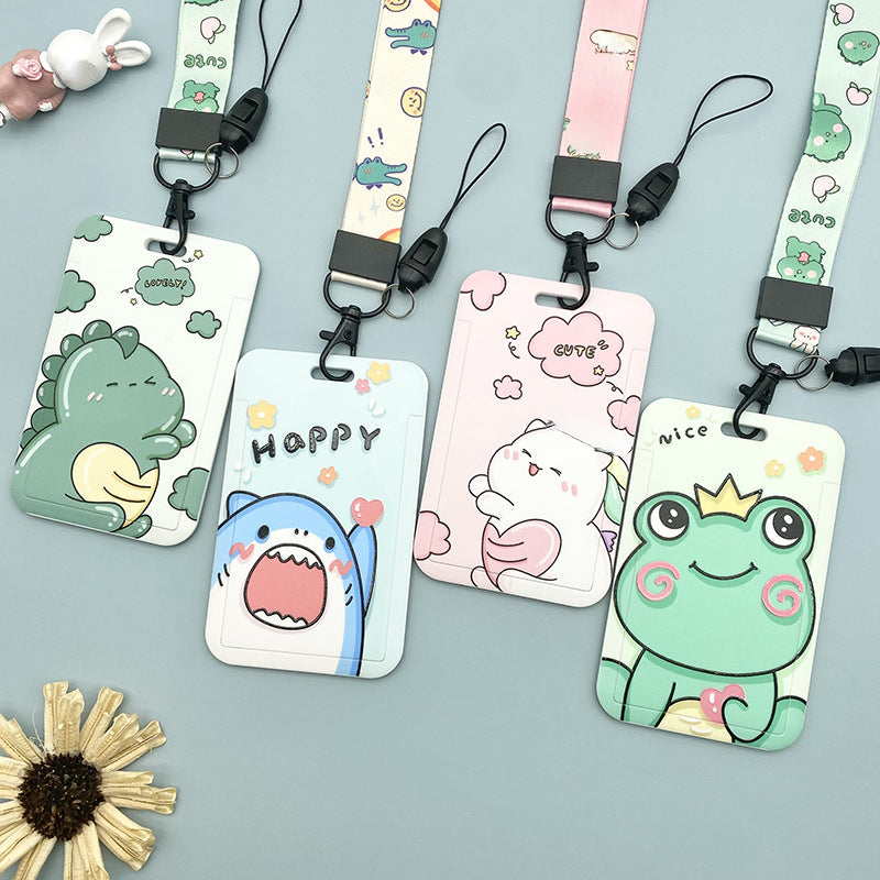 CowLost | uncategorized-student-card-cover-set-with-lanyard-and-badge-holder-cute-design |5