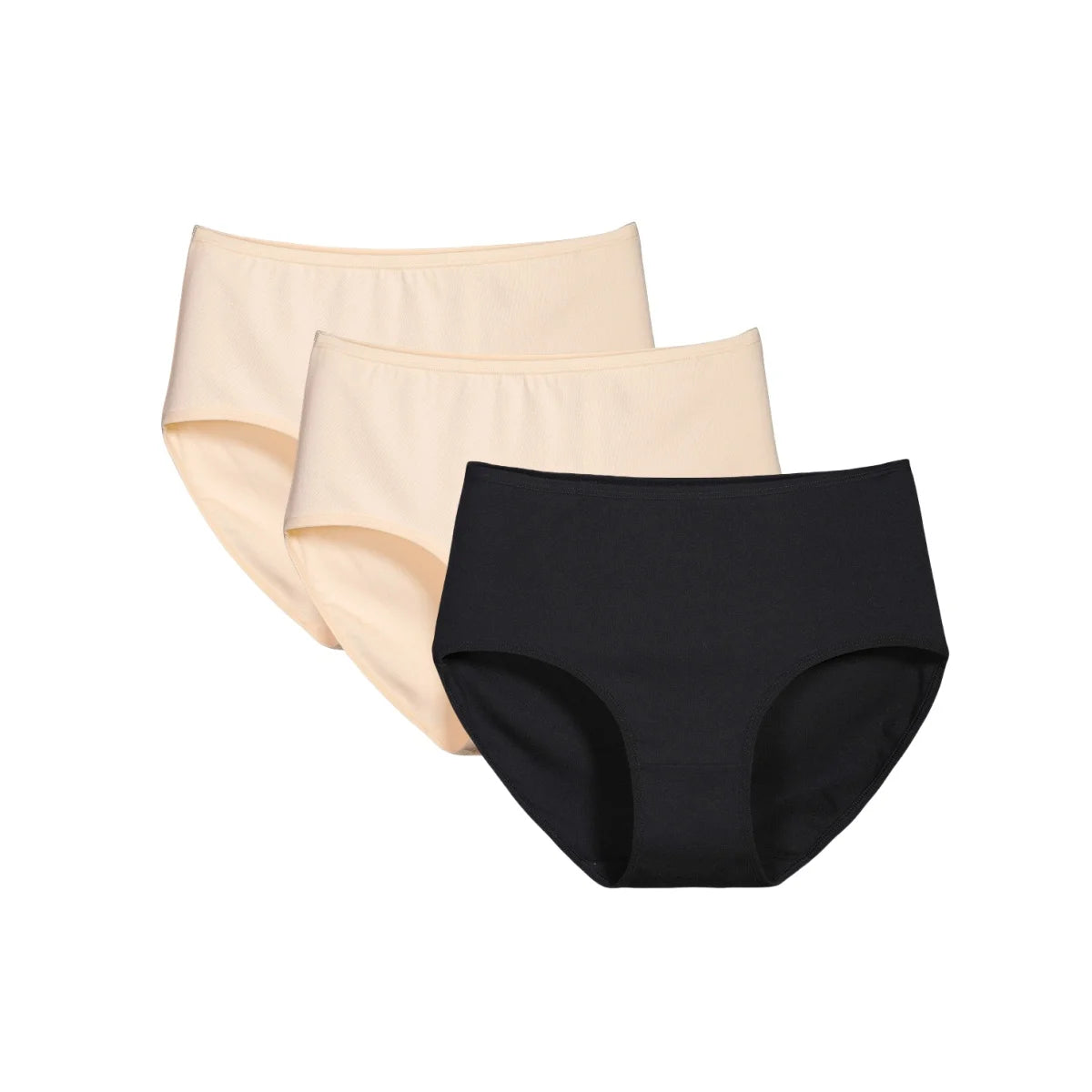 CowLost | product_id-3pcs-womens-cotton-high-waist-solid-color-briefs-xs-2xl |12