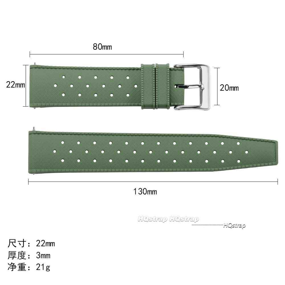 Universal Silicone Quick Release Watch Band for Seiko Omega 18mm 20mm 22mm