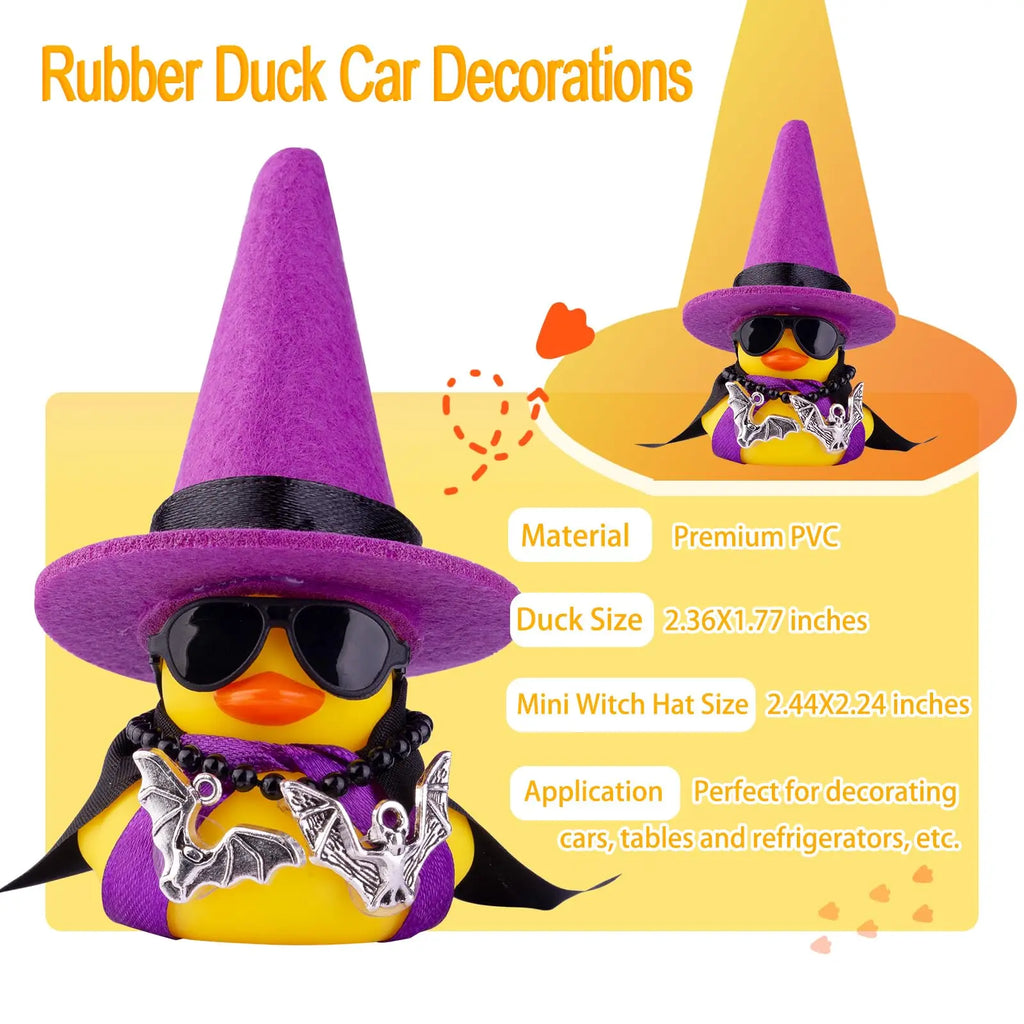 CowLost | product_id-halloween-witch-rubber-duck-car-decoration-accessories |2
