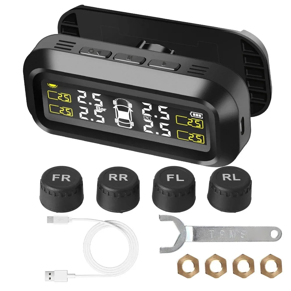 CowLost | air-intake-temperature-sensors-product_id-solar-car-tire-pressure-monitoring-system-with-4-external-sensors-and-temperature-warning |19