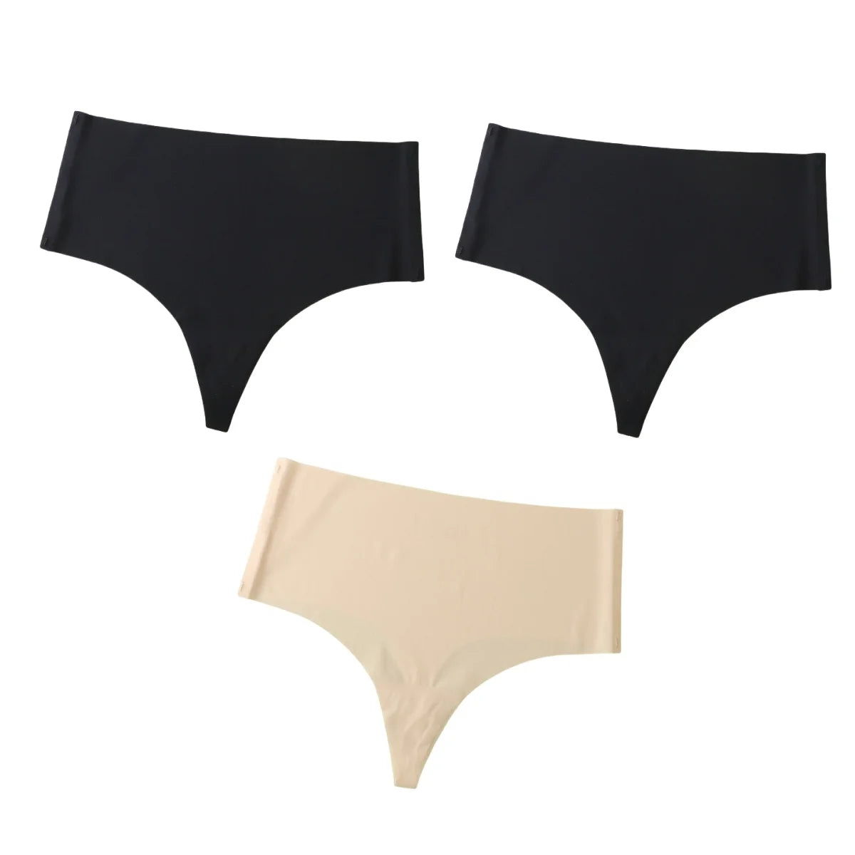 CowLost | product_id-3pcs-women-high-waist-seamless-soft-g-string-thongs-panties |15