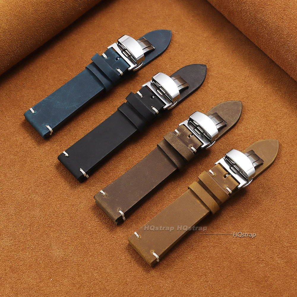 CowLost | bracelets-product_id-seiko-vintage-leather-watch-band-cowhide-strap-for-rolex-butterfly-buckle-18-24mm |2
