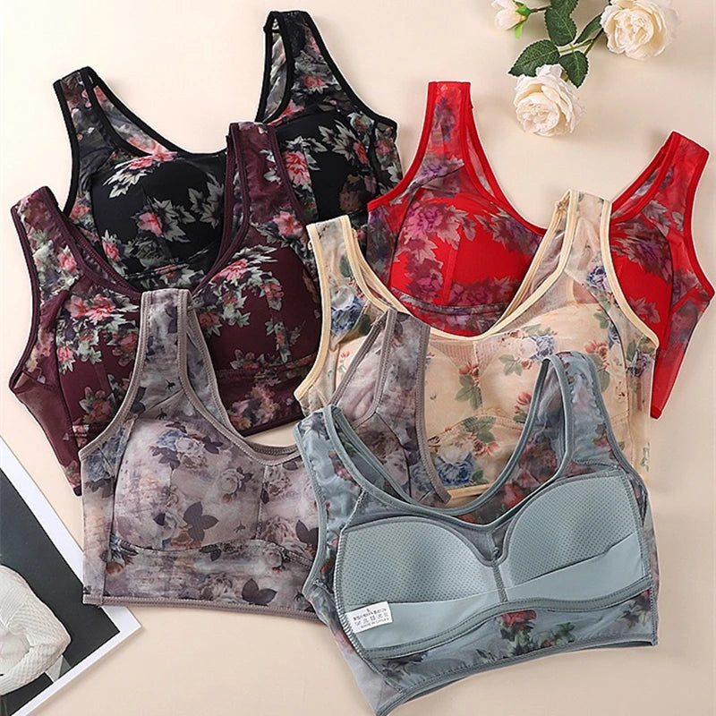 CowLost | product_id-plus-size-seamless-wire-free-bra-with-fixed-3-4-cup-and-gathered-design-for-women |1