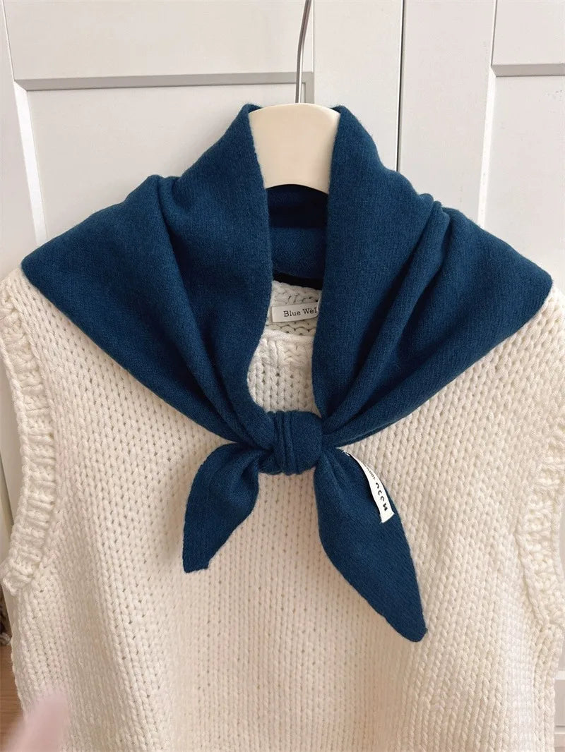 CowLost | british-korean-triangle-scarf-niche-wool-triangular |45