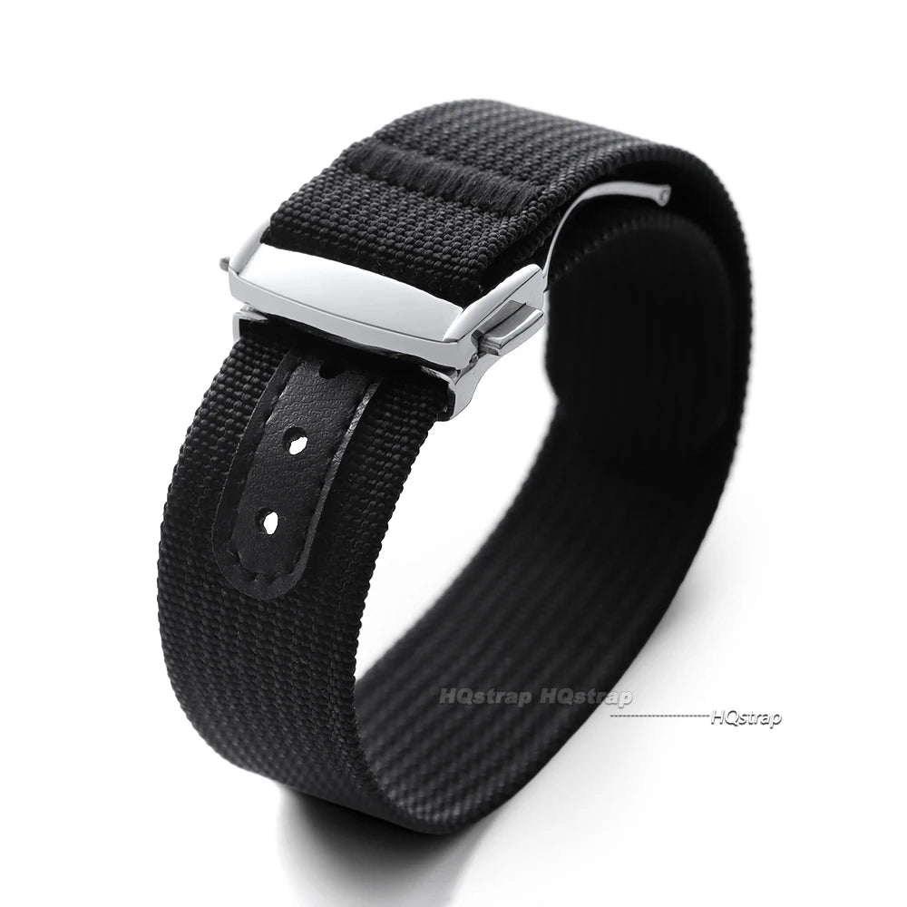 CowLost | product_id-20mm-ribbed-nylon-watch-strap-for-omega-swatch-moonswatch-with-stainless-steel-folding-buckle-unisex-sport-replacement-band |14