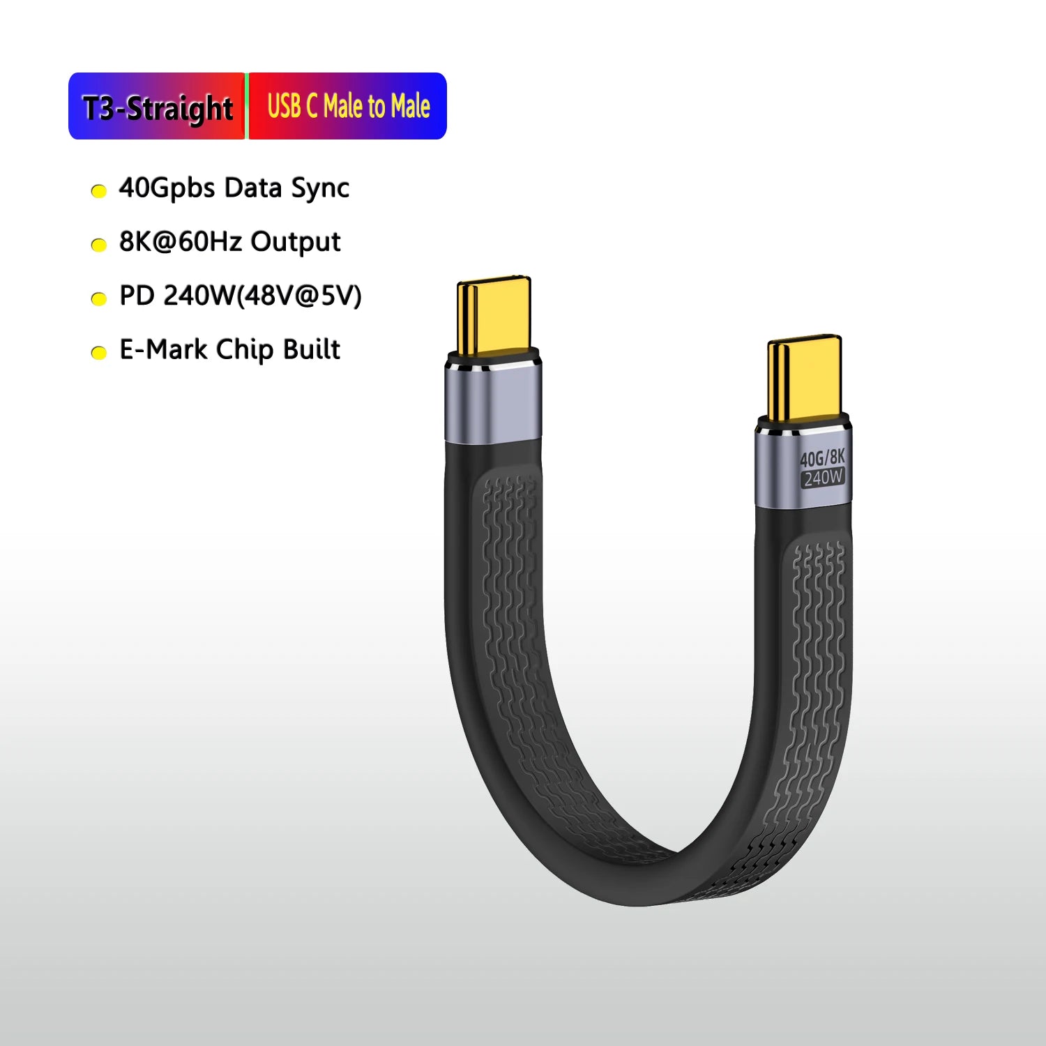 CowLost | product_id-pd240w-5a-fast-charging-type-c-to-type-c-elbow-cable-for-huawei-xiaomi-samsung-s21-s20-thunderbolt-3-data-transfer |21