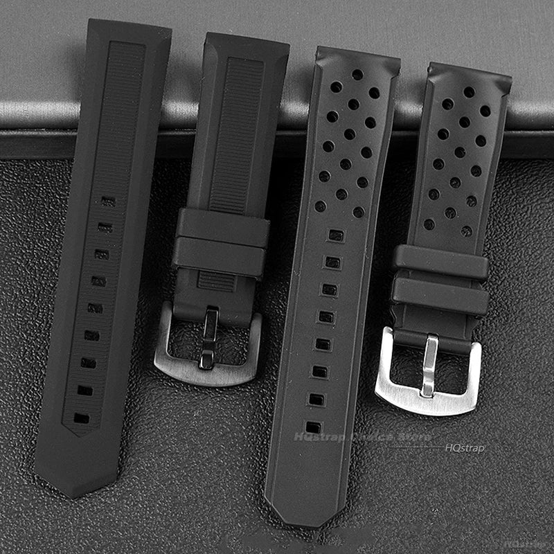 CowLost | black-silicone-wristband-for-tag-heuer-for-racing-f1-waz2113-waterproof-bracelet-22mm-diving-watchband-breathable-replacement |9