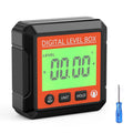 Digital Magnetic Inclinometer LCD Backlight Angle Finder 4x90° Protractor Level Box for Woodworking