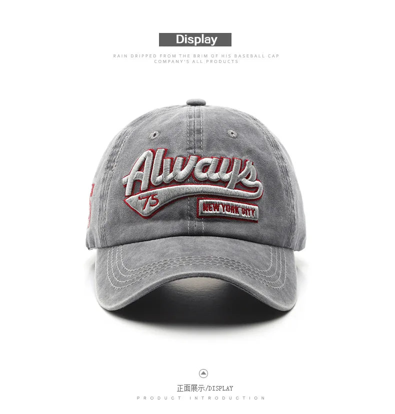 CowLost | baseball-cap-fashion-letter-embroidery-snapback-hat-vintage |10