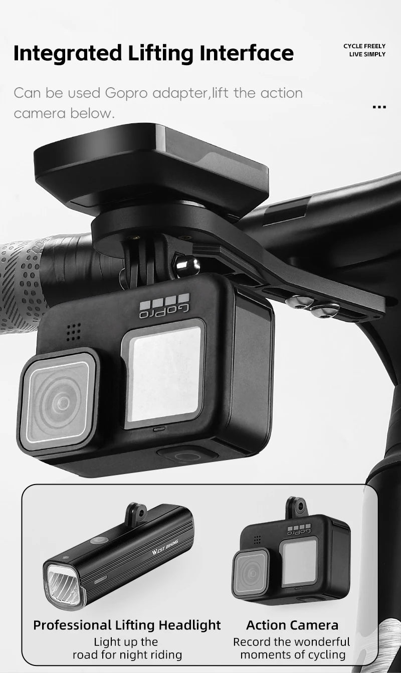 CowLost | west-biking-bicycle-computer-bracket-integrated-molding-bike-light-holder-for-garmin-bryton-bracket-mtb-road-bike-accessories |18