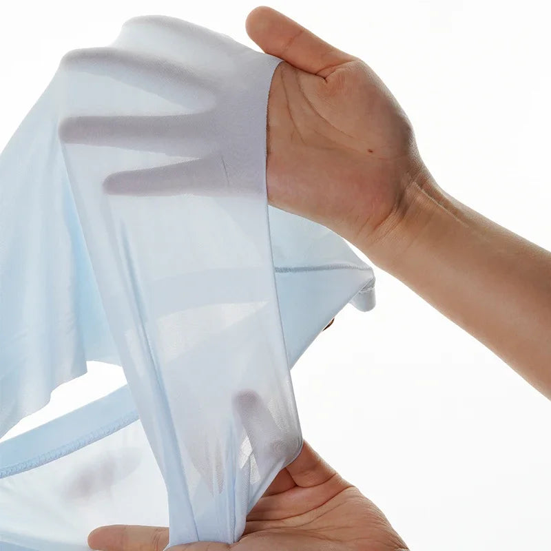 CowLost | 5-pairs-lot-mens-ice-silk-seamless-briefs-summer-transparent-quick-drying-underwear |5