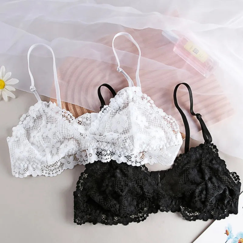 CowLost | product_id-wireless-lace-push-up-backless-bralette-for-women-non-wire-solid-color-bra |1