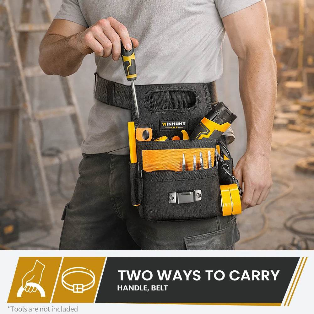 CowLost | product_id-multi-pocket-tool-belt-pouch-with-adjustable-strap-durable-electrician-drill-holster-portable-carpenter-organizer |2
