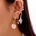CowLost | 4pcs-colorful-shell-conch-earrings-set-for-women |5