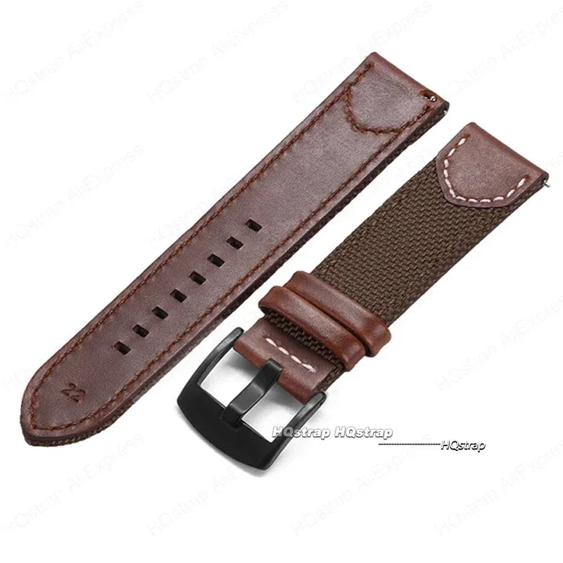CowLost | product_id-hqstrap-quick-release-waterproof-nylon-leather-watch-strap-20mm-22mm-for-huawei-unisex-sport-wristband |12