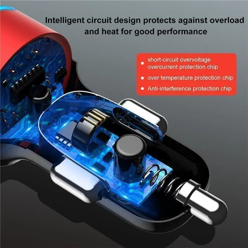 CowLost | vehicle-parts-accessories-led-usb-car-charger-with-2-ports-and-led-display |9