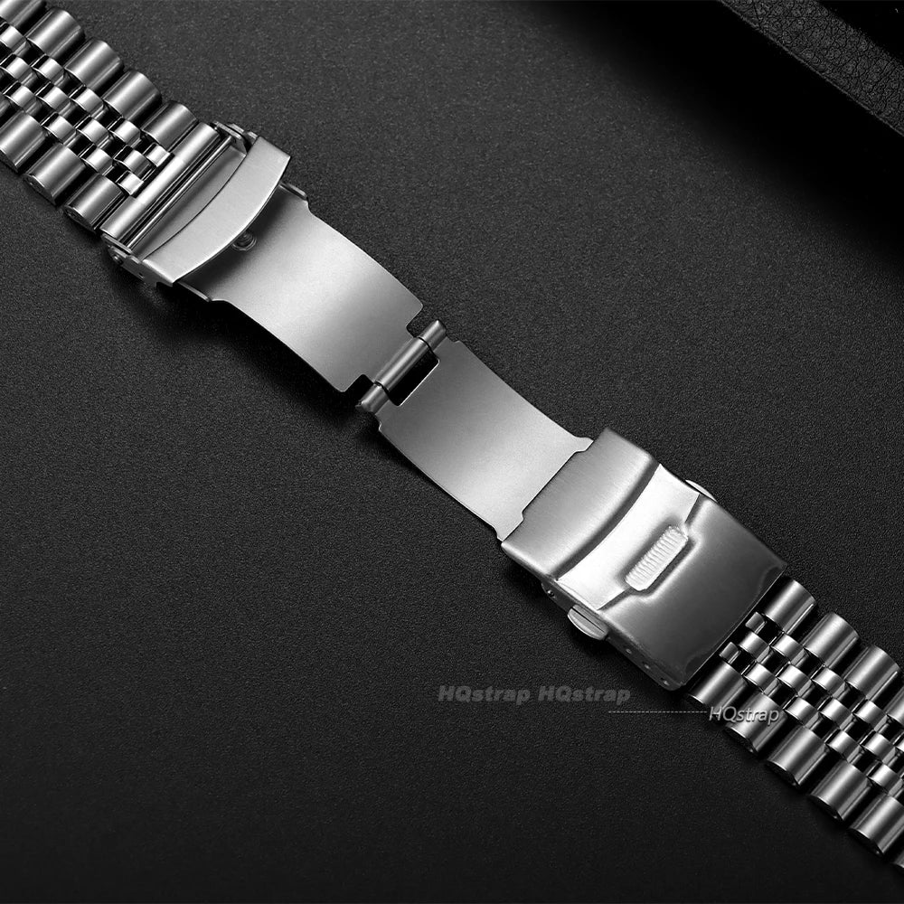CowLost | bracelets-product_id-hqstrap-stainless-steel-watch-band-for-seiko-skx007-009-18mm-20mm-22mm-flat-curved-end-jubilee-folding-buckle |3