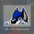 CowLost | peering-at-wolf-head-creative-stickers-vinyl-pvc |11