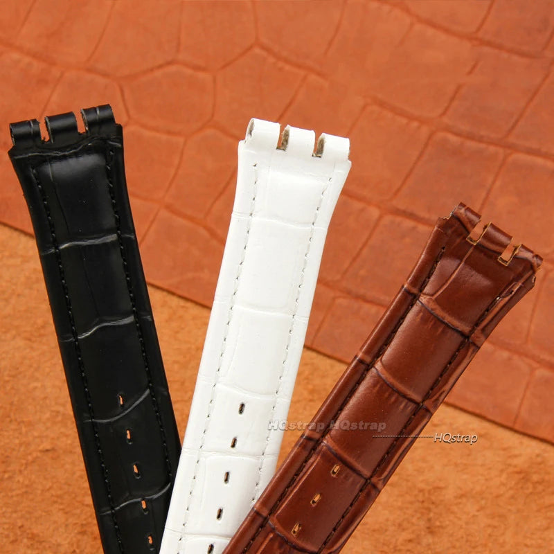 CowLost | product_id-sweatproof-cowhide-leather-watch-strap-17mm-19mm-for-swatch-black-brown-white-wholesale |18