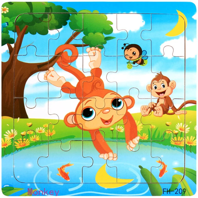 CowLost | fencing-barriers-20-piece-wooden-3d-cartoon-puzzle-educational-toy |39