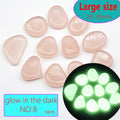 50Pcs Large Glow in the Dark Garden Pebbles for Patio, Lawn, Fish Tank, and Home Decoration