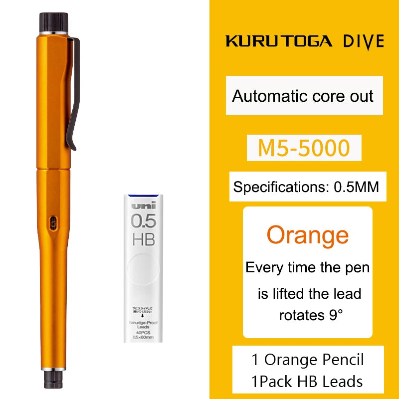 CowLost | product_id-uni-kurutoga-m5-5000-mechanical-pencil-0-5mm-hb-high-end-rotation-core-black-technology |18