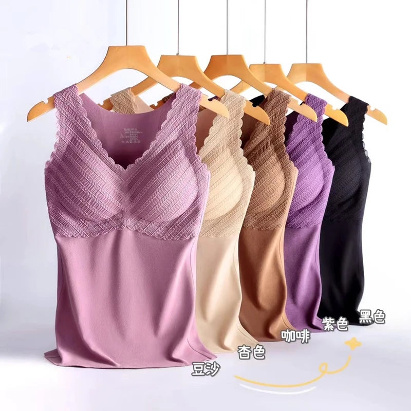 CowLost | autumn-and-winter-german-velvet-thermal-vest-for-women-with-breast-pads-large-size-seamless-thermal-underwear-for-women |2