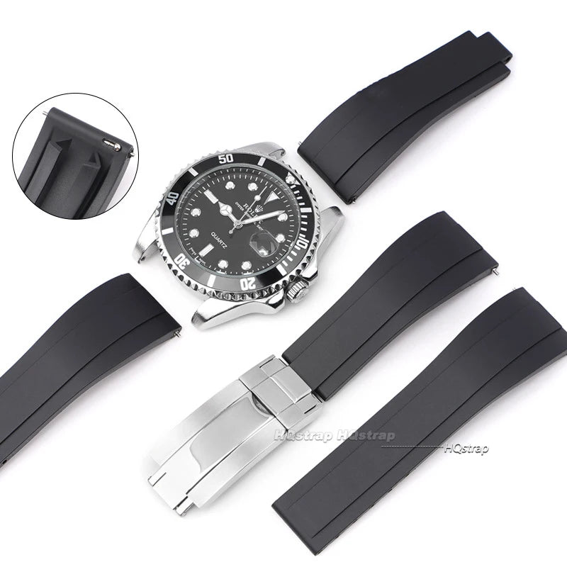 CowLost | product_id-silicone-rubber-waterproof-watch-strap-for-rolex-daytona-submariner-oysterflex-20mm |2