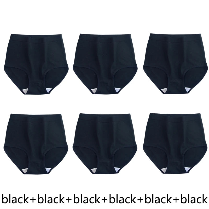 CowLost | product_id-fallsweet-6pcs-plus-size-womens-cotton-seamless-breathable-briefs |8