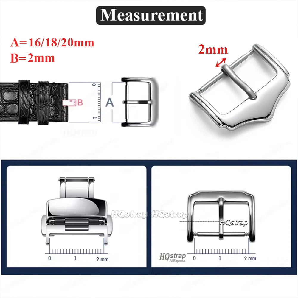 CowLost | watch-bands-product_id-stainless-steel-watch-strap-clasp-16mm-20mm-silver-pin-buckle-accessories |7