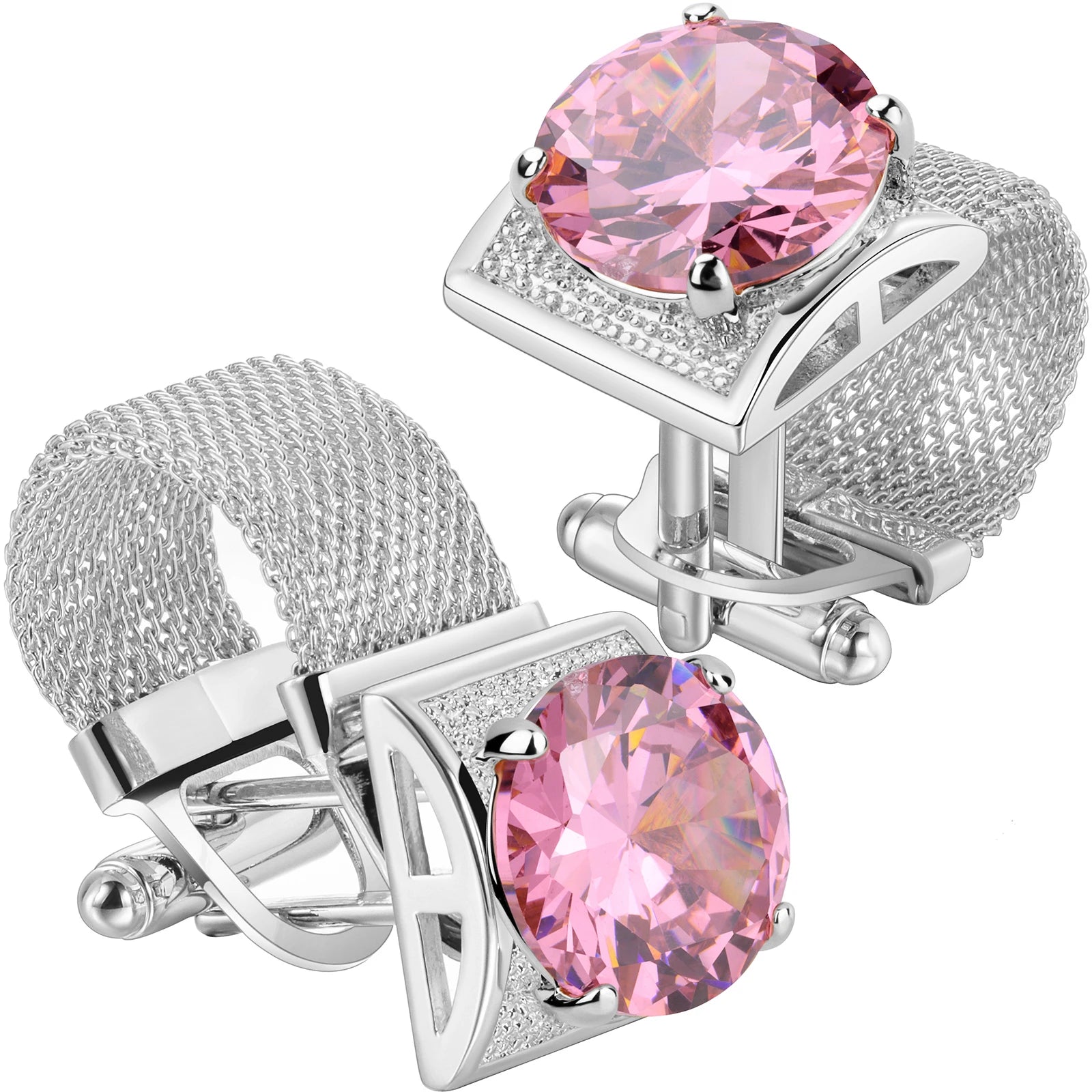 CowLost | clothing-accessories-hawson-mens-silver-birthstone-crystal-cufflinks-luxury |53