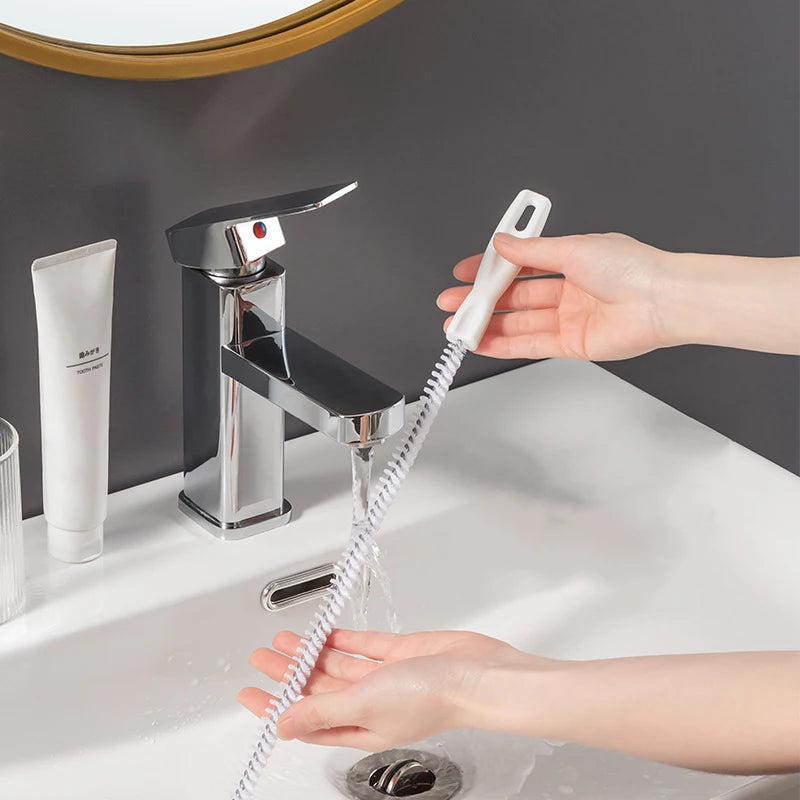 CowLost | 1-2pcs-long-clean-brush-sink-pipe-dredging-brush-clog-hole-remover |5