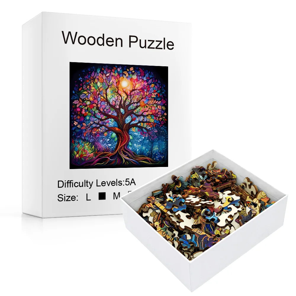 CowLost | product_id-adult-wooden-tree-of-life-jigsaw-puzzle-with-irregular-animal-shapes-creative-gift |2