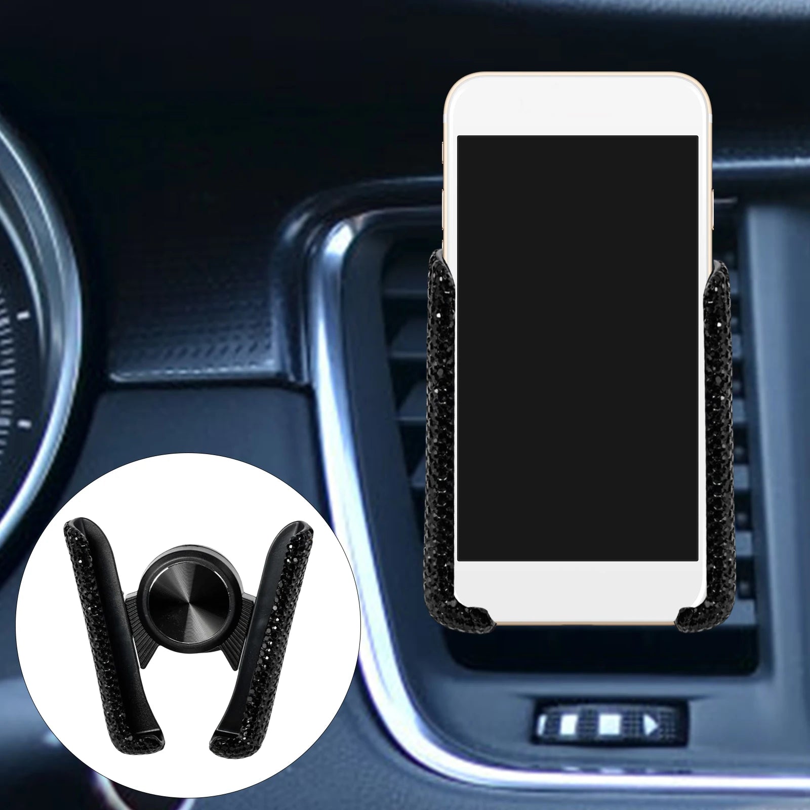 CowLost | product_id-diamond-crystal-car-air-vent-phone-holder-clip-stand-bracket-interior-accessory |31