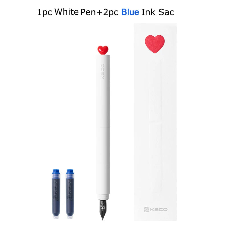 CowLost | product_id-kaco-first-love-fountain-pen-rotating-cap-ef-fine-nib-pocket-size-black-white-smooth-writing-calligraphy-gift |26