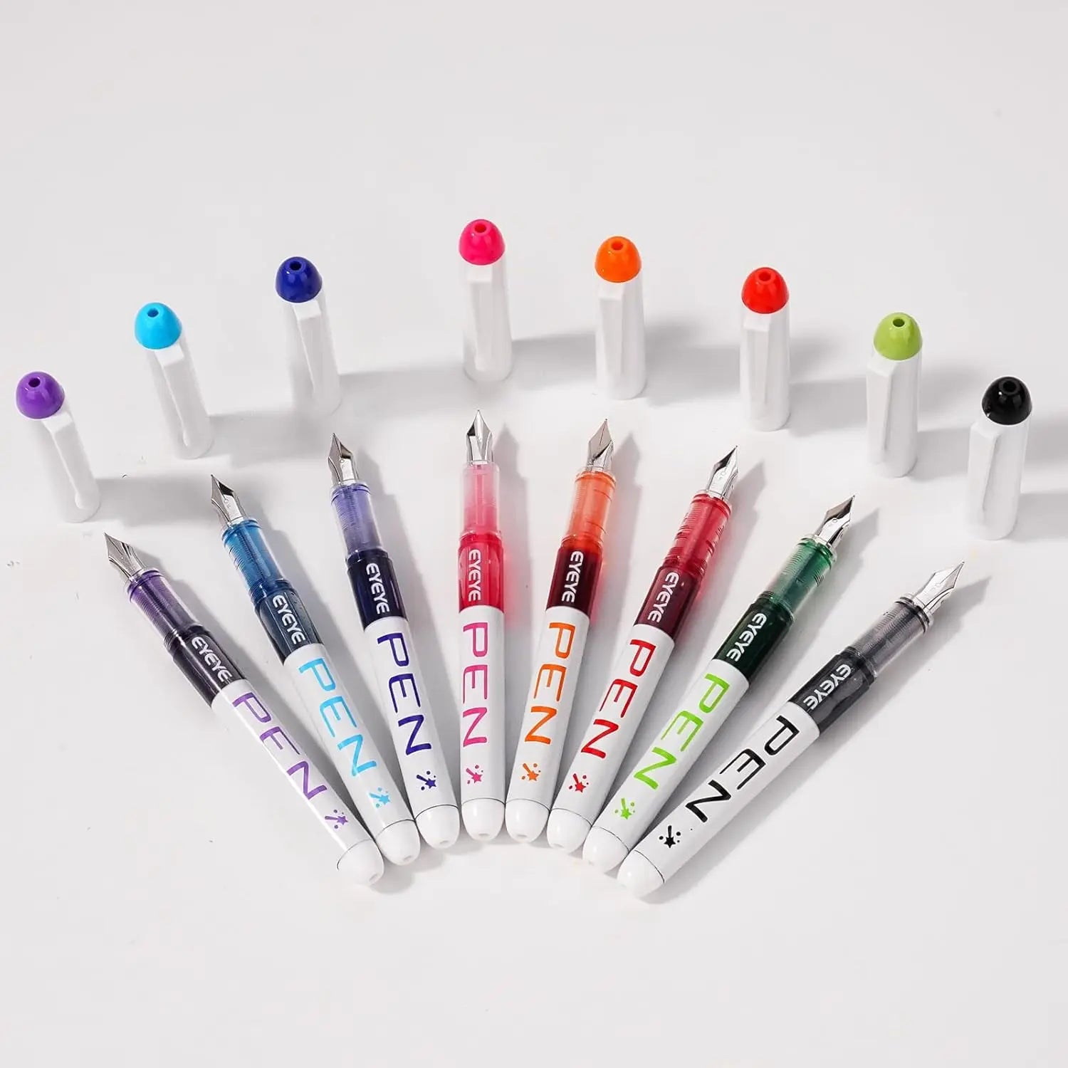 CowLost | pens-product_id-disposable-straight-fountain-pens-with-quick-drying-ink-smooth-multicolor-writing-set |4