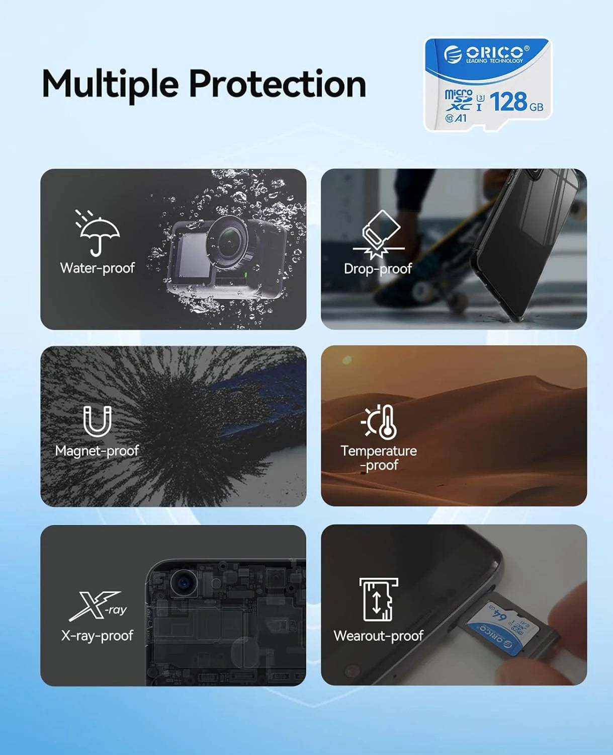 CowLost | orico-t3-128gb-microsdxc-uhs-i-memory-card |4