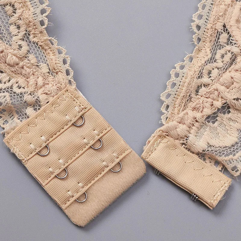 CowLost | product_id-ollymurscn-womens-floral-lace-wireless-push-up-padded-bra-with-cross-straps |15
