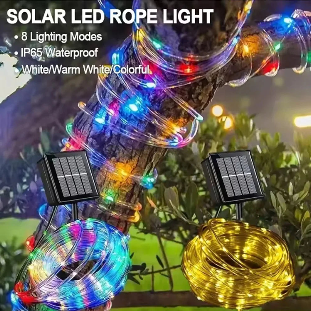 CowLost | light-ropes-strings-product_id-33ft-solar-rope-lights-100-led-outdoor-string-lights-8-modes-for-garden-party-wedding-christmas-halloween |1