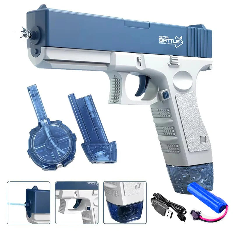 Portable Automatic Electric Burst Water Gun Toy for Kids Outdoor Play
