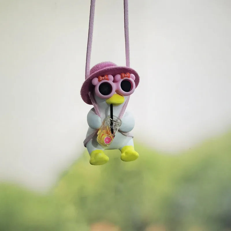 CowLost | product_id-gypsum-bowknot-duck-pendant-car-rearview-mirror-swing-gift |21